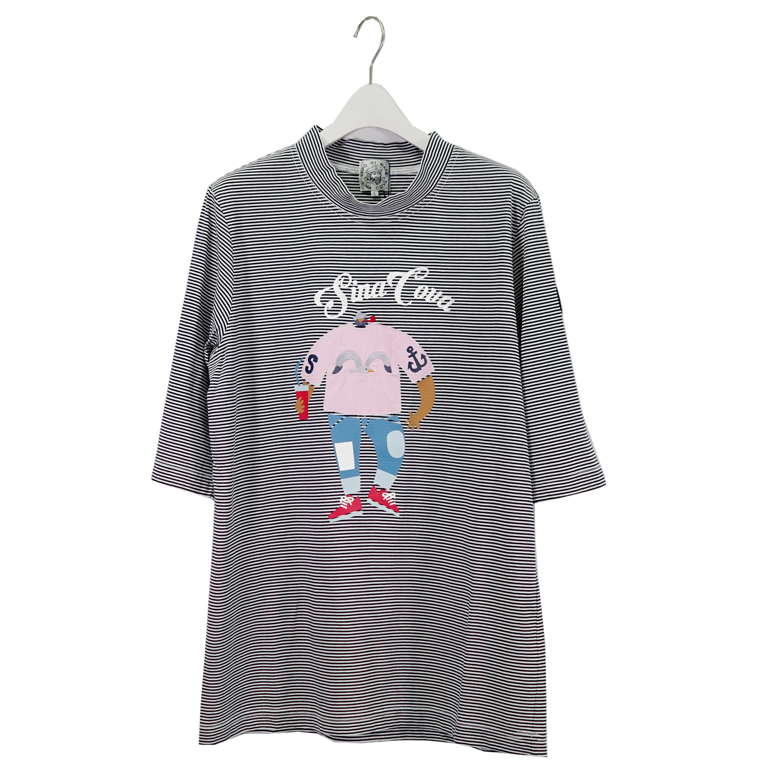【アウトレット】5分袖ハイネックTシャツ 19190122