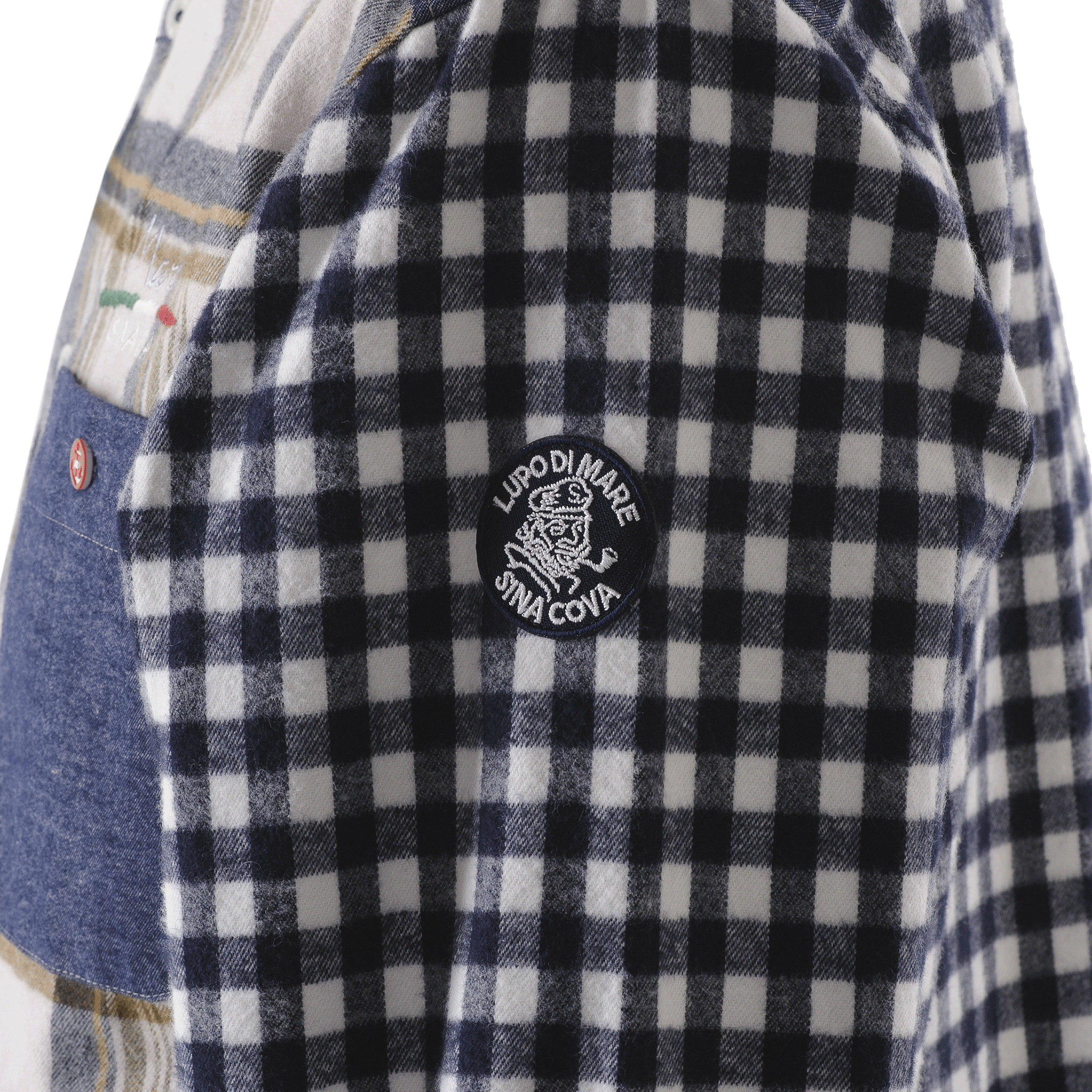 クレイジーパターンチェック柄長袖ボタンダウンシャツ 23224040