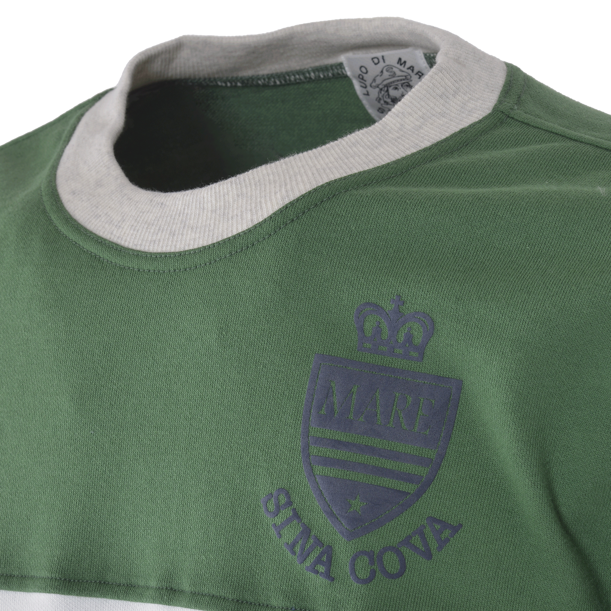 【公式】シナコバ(SINA COVA)クルーネックトレーナー 24210030 グリーンの首元