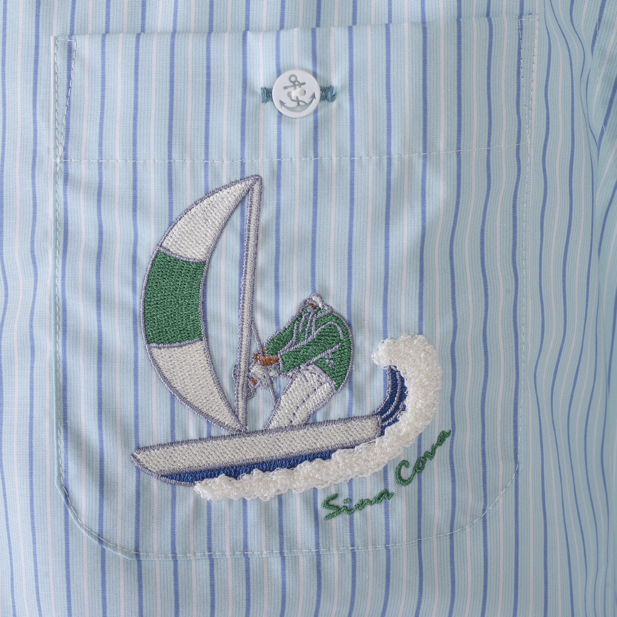 ストライプ柄長袖ボタンダウンシャツ 25224030