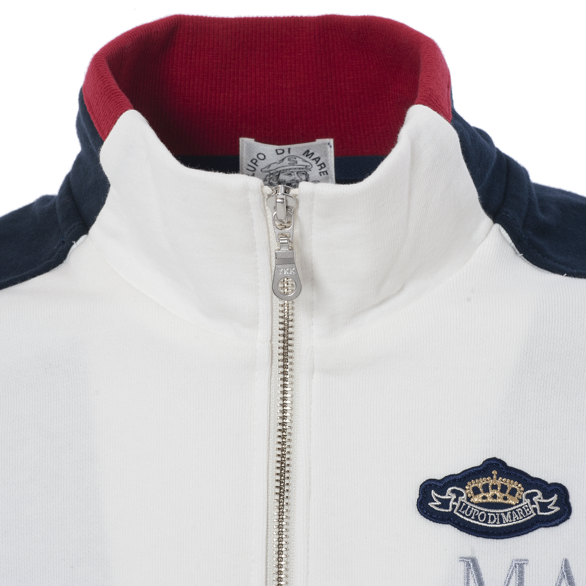 【公式】シナコバ (SINA COVA) ZIPUPプルオーバー 22210030 オフホワイトの首元