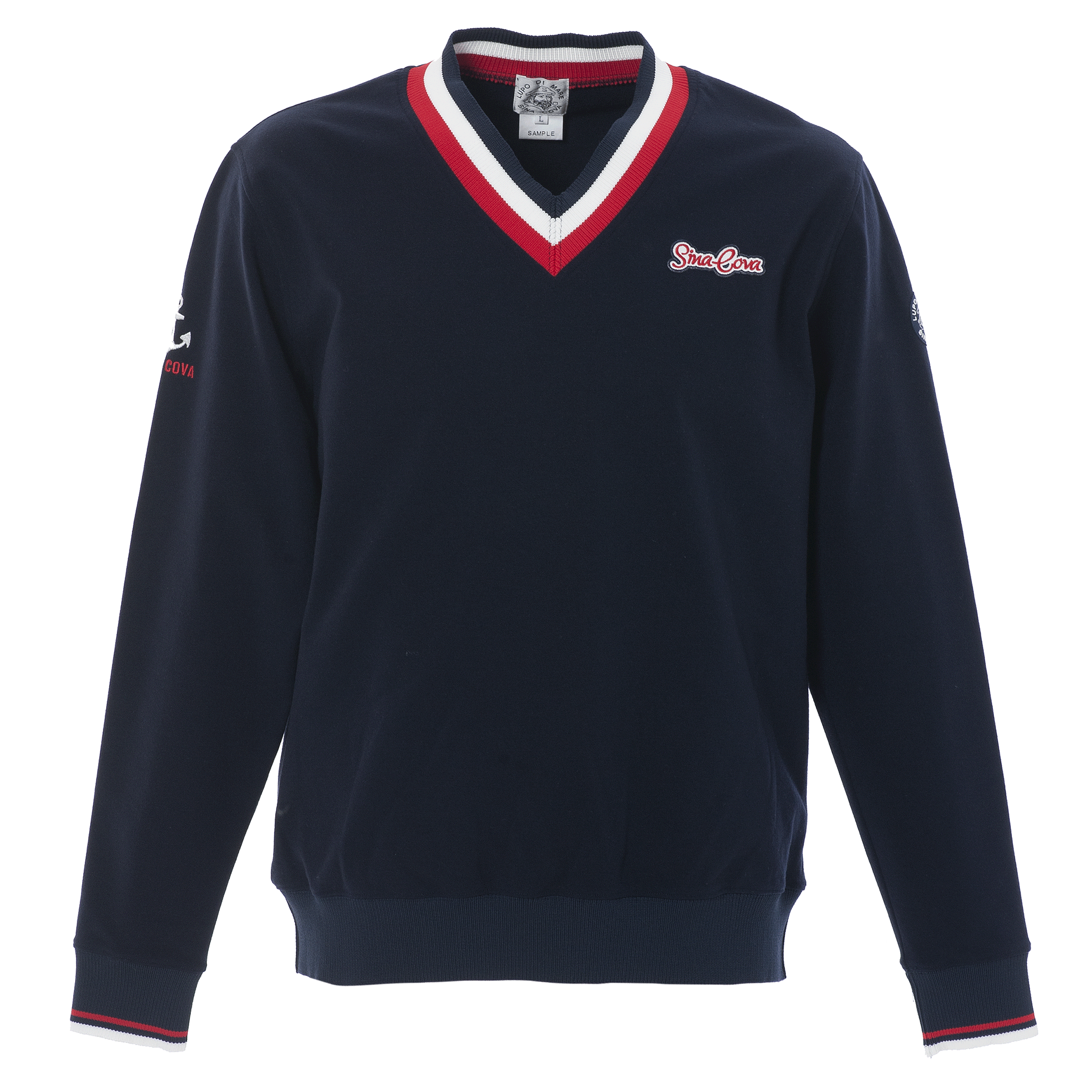 【公式】シナコバ (SINA COVA) Vネックプルオーバー 22250050 ネイビーの正面