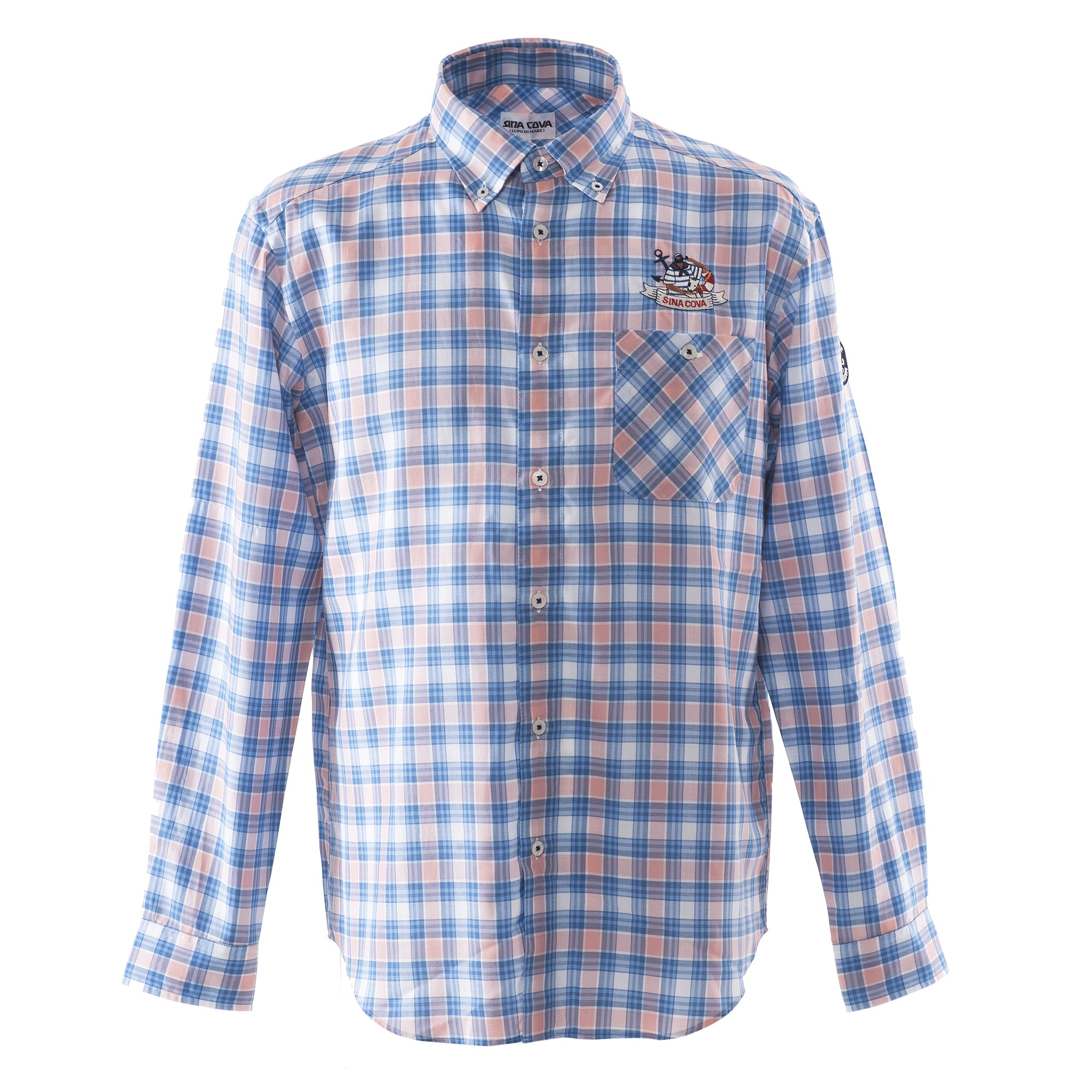 長袖ボタンダウンチェックシャツ 23124020