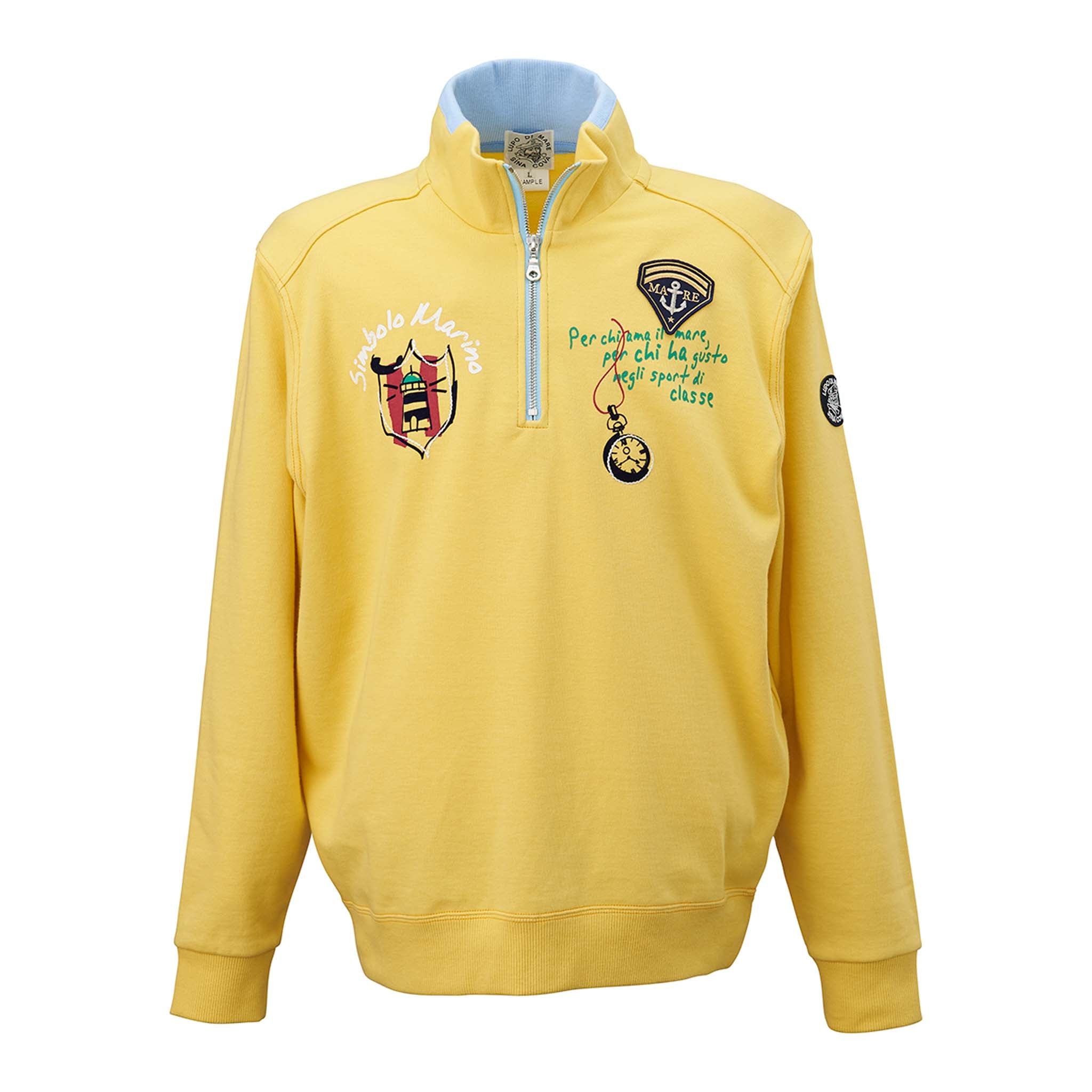 【公式】シナコバ (SINA COVA) ハーフジップトレーナー 22110010 イエローの正面