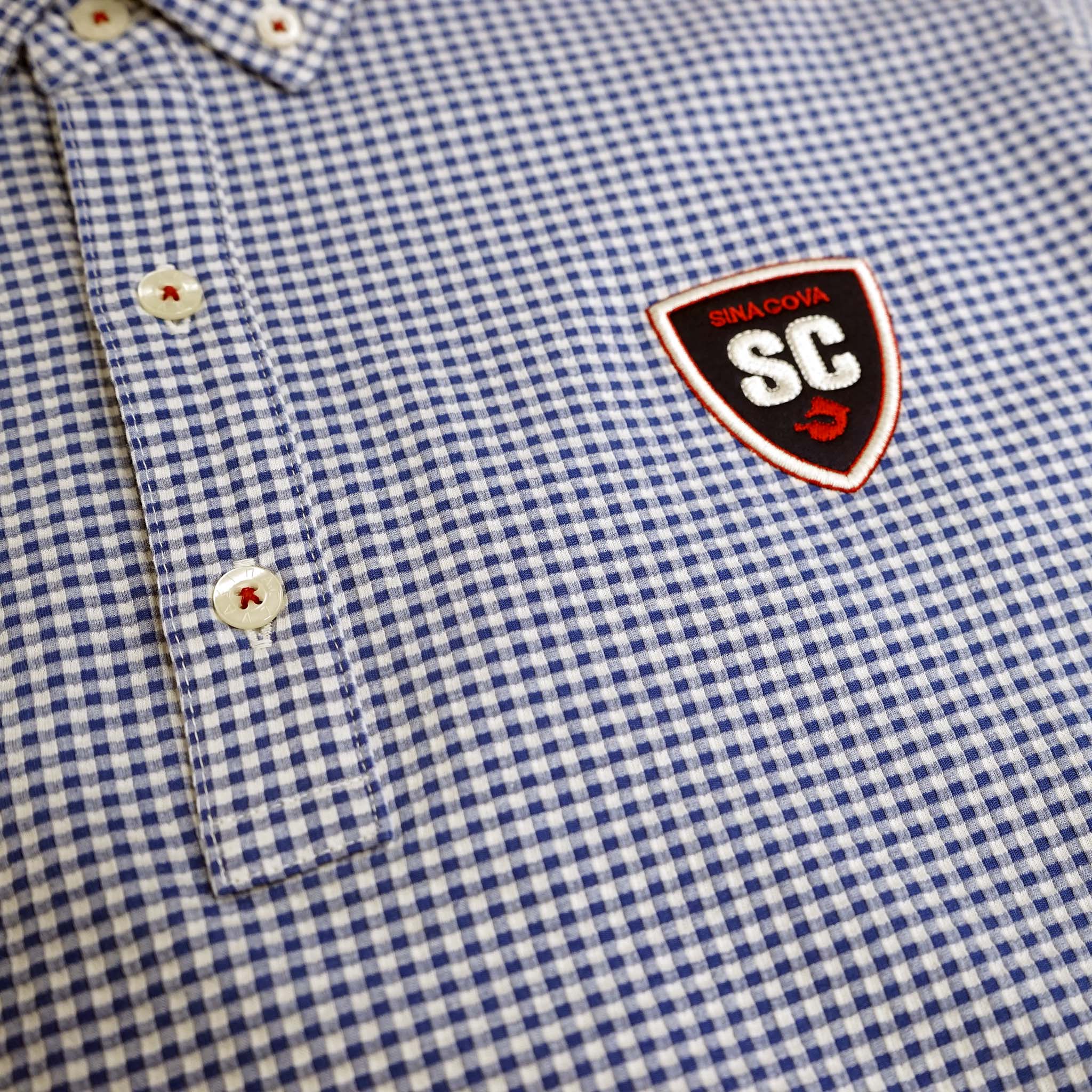 【アウトレット】シナコバ (SINA COVA) チェック柄 半袖 ポロシャツ 22150520