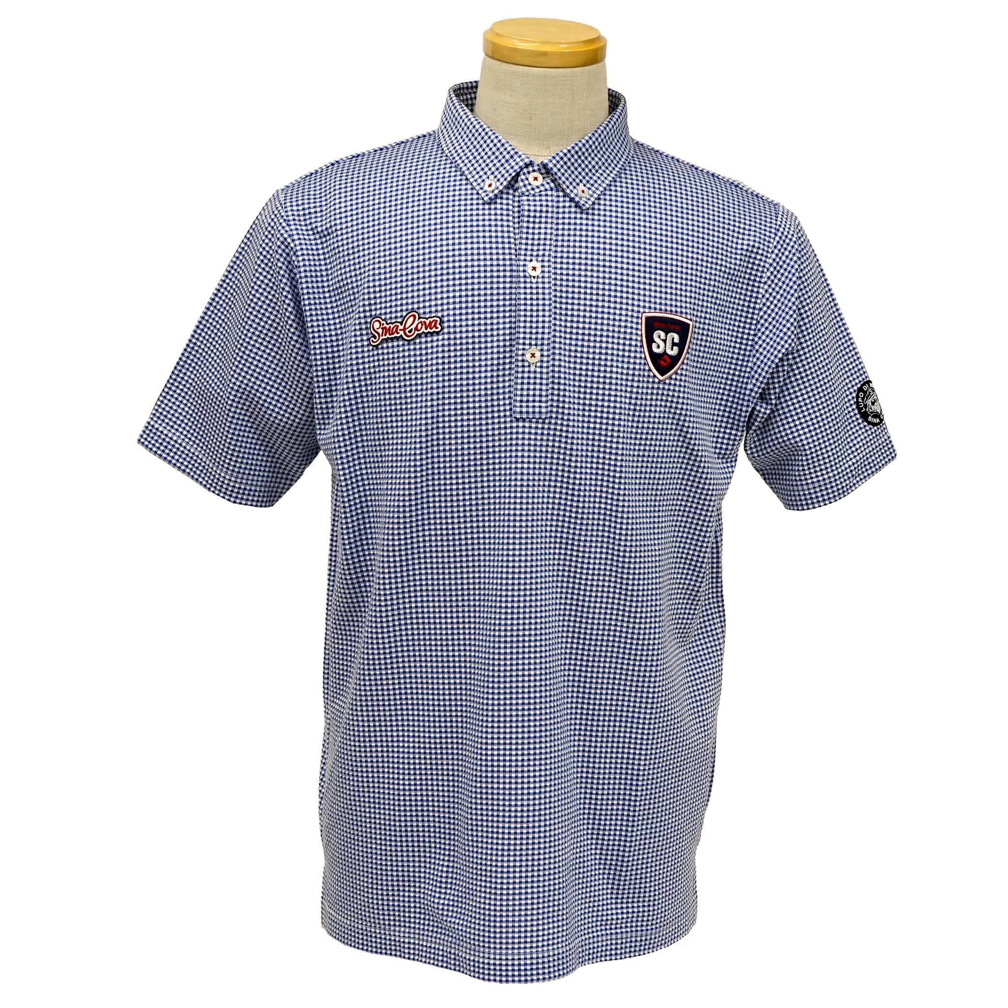 【アウトレット】シナコバ (SINA COVA) チェック柄 半袖 ポロシャツ 22150520