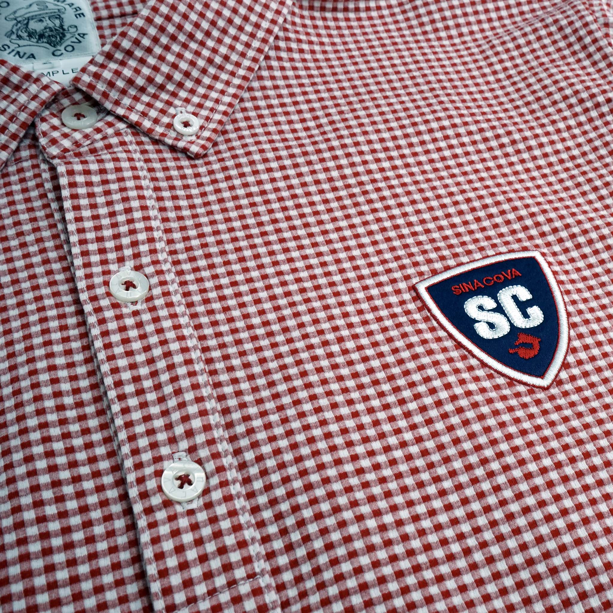 【アウトレット】シナコバ (SINA COVA) チェック柄 半袖 ポロシャツ 22150520