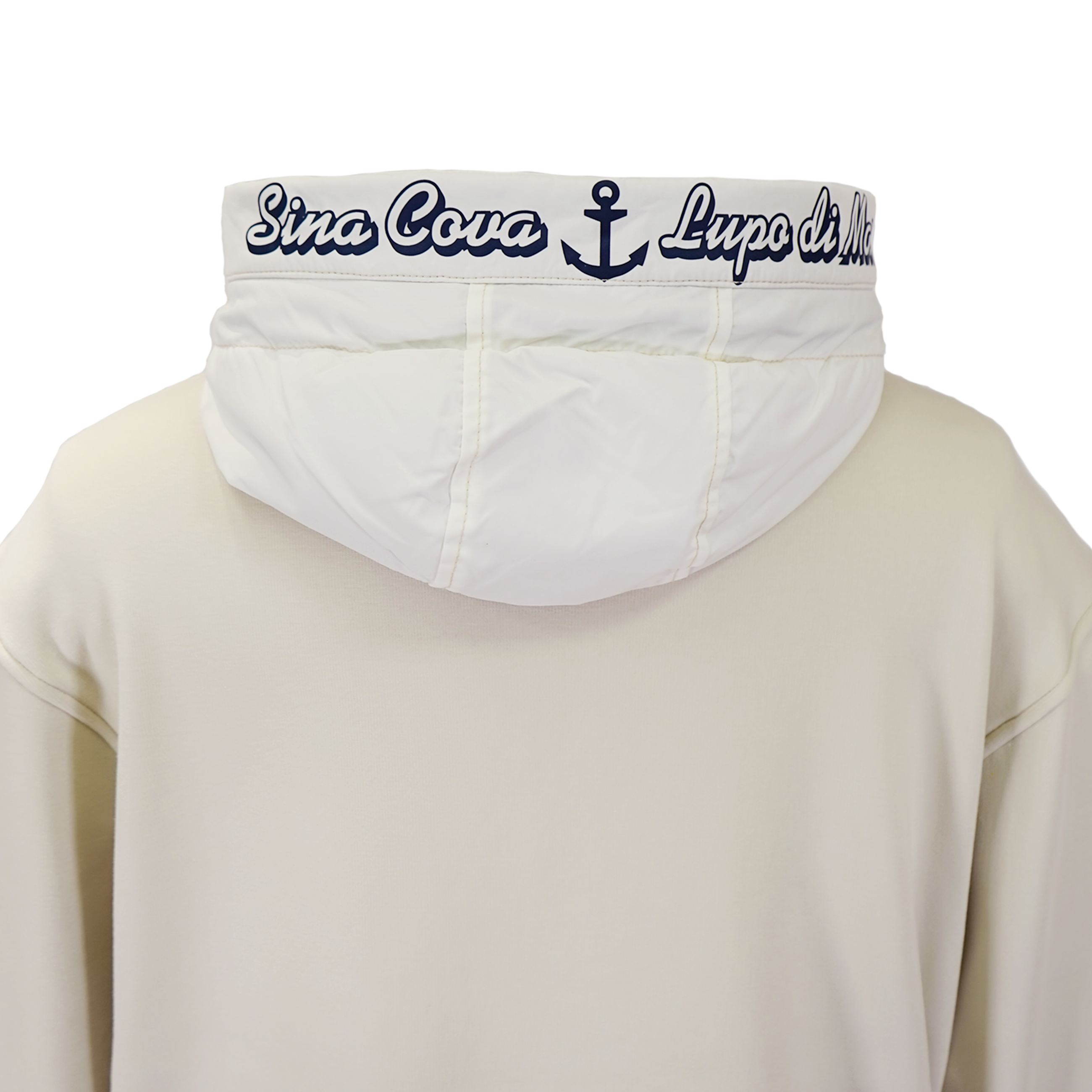 【公式】シナコバ (SINA COVA) フード付きプルオーバー 22220070 オフホワイトのフード部分