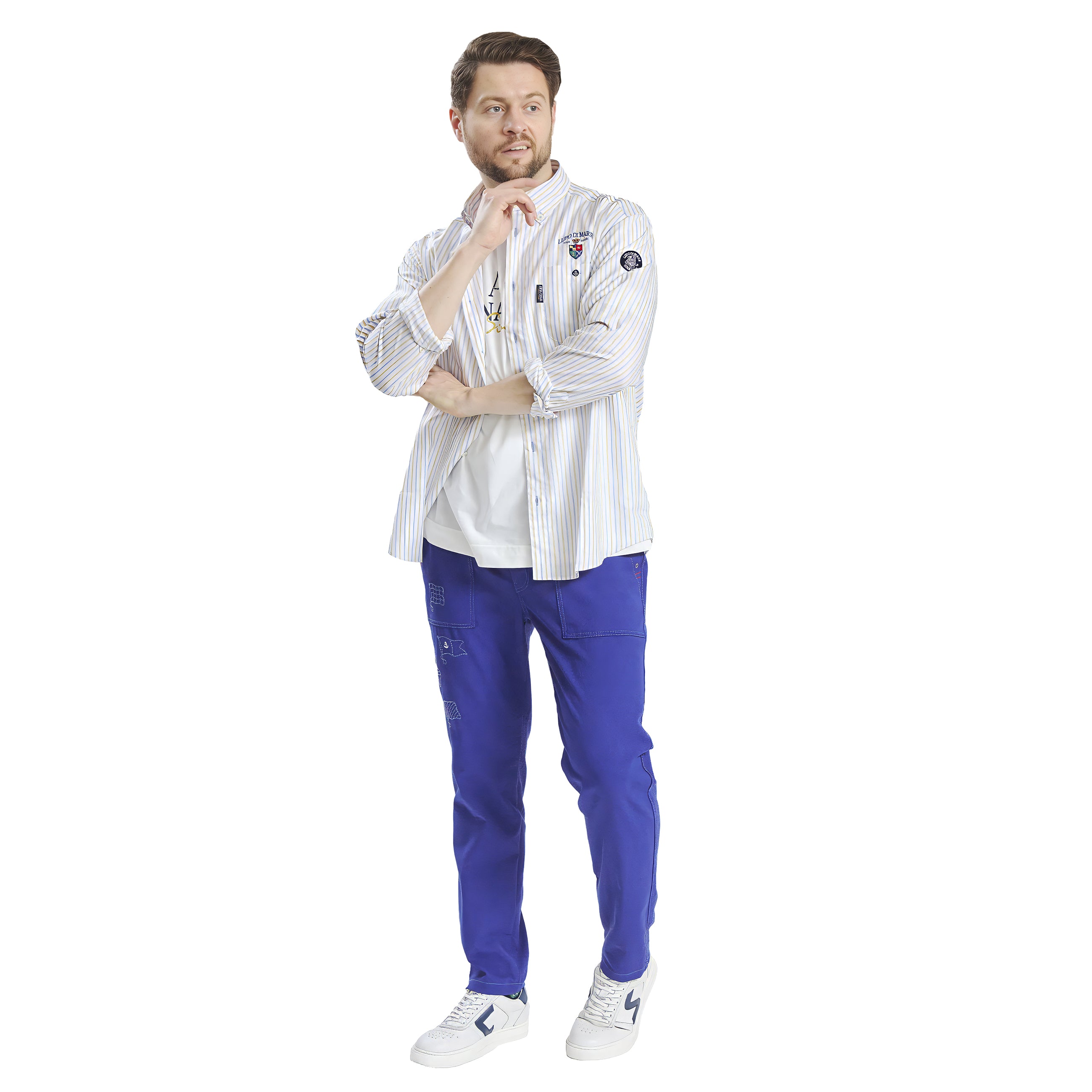 Long-sleeved button-down shirt 26114020