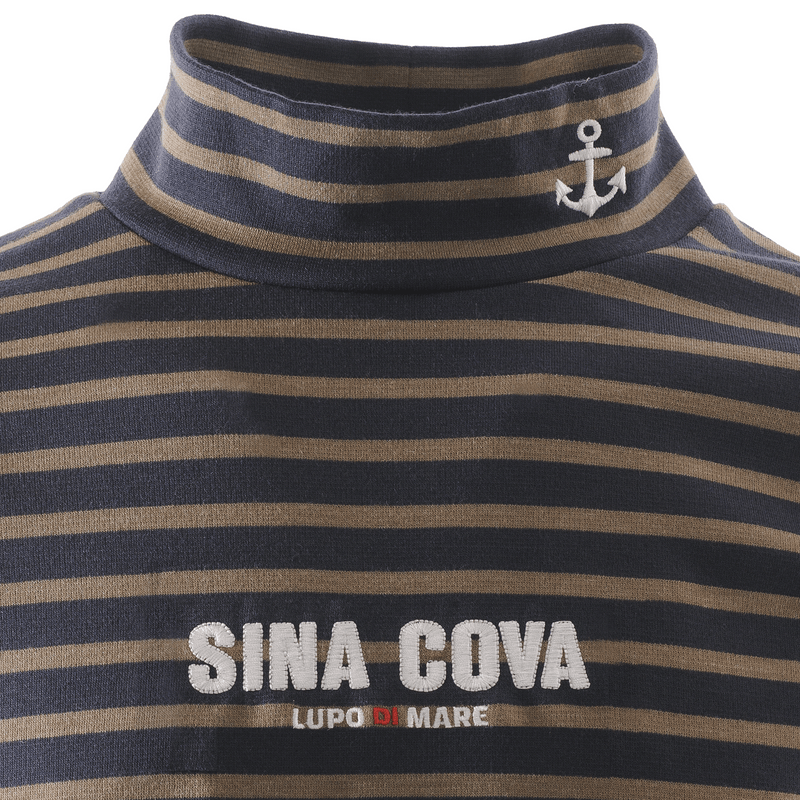 【公式】シナコバ （SINA COVA） タートルネック 長袖ボーダーTシャツ ユニセックス（男女兼用） 23250050