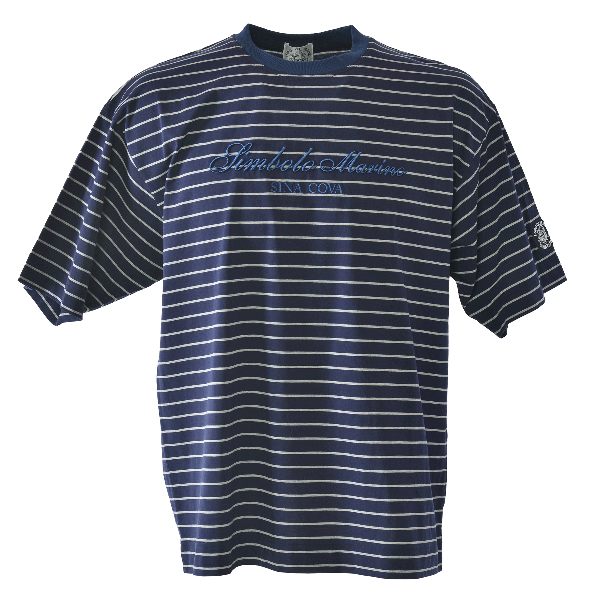 ボーダー柄ドロップショルダーTシャツ 26110570