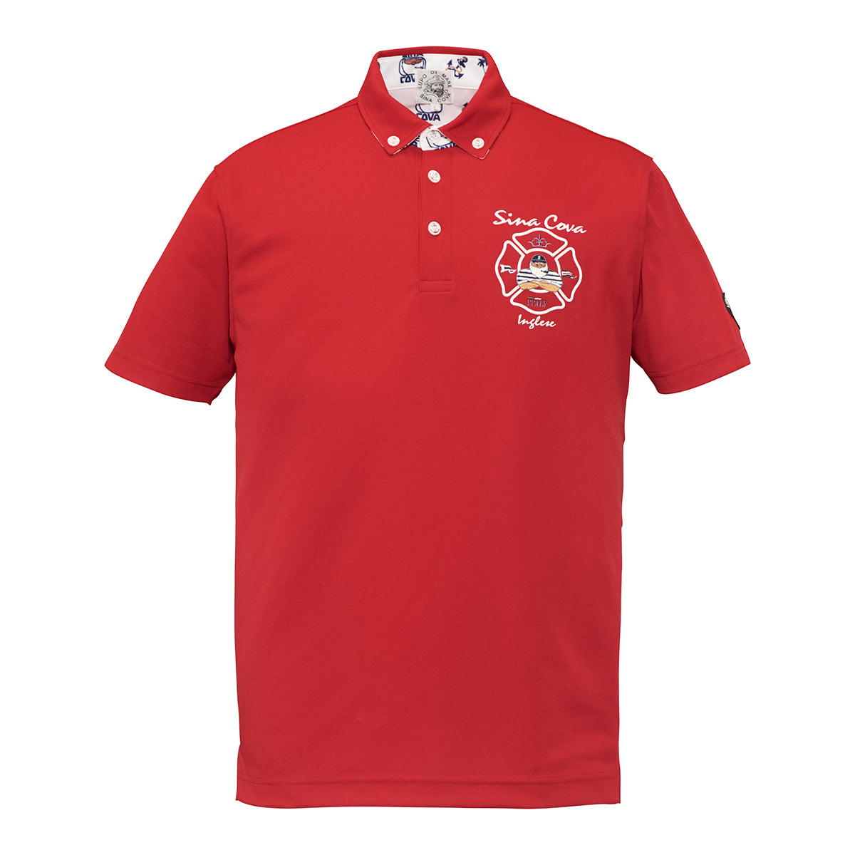 Short -sleeved button down polo shirt 20150540