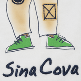 【公式】シナコバ （SINA COVA） クルーネックトレーナー 22220040 オフホワイトの文字刺繍