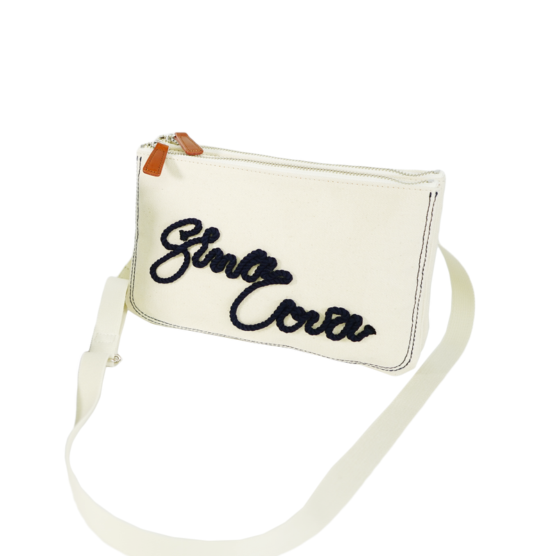 [Official] SINA COVA (SINA COVA) w Fastener shoulder bag gender combined code embroidery design 23177030